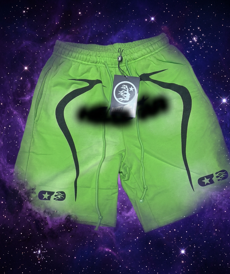 H Star Shorts — Slime Green